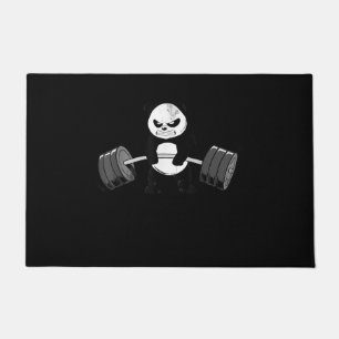 Tapete Engraçado Panda Trabalhando Kitten Gym Poder de D