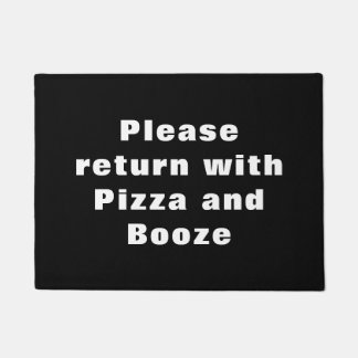 Tapete Engraçado - retorne por favor com pizza & bebidas