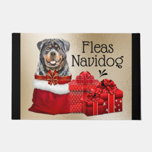 Tapete Engraçado Rottweiler presentes de natal