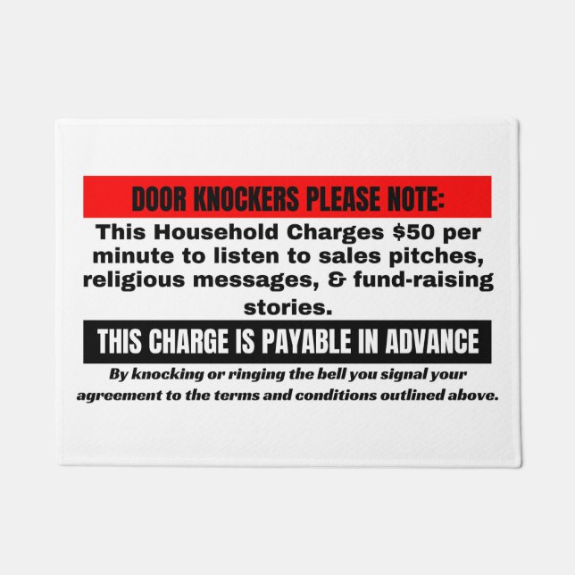 Tapete Engraçado, sem porta de solicitação (Frente)