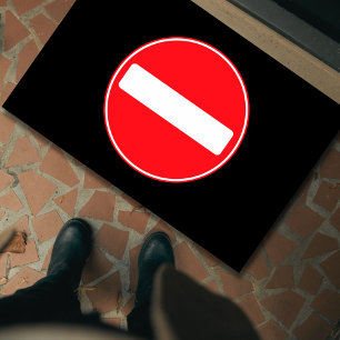 Tapete Engraçado Símbolo "Não Entre" Introduzir Anti-Soci