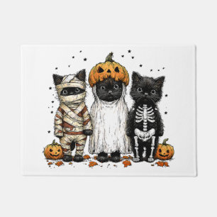 Tapete Engraçado Três Gatos De Halloween