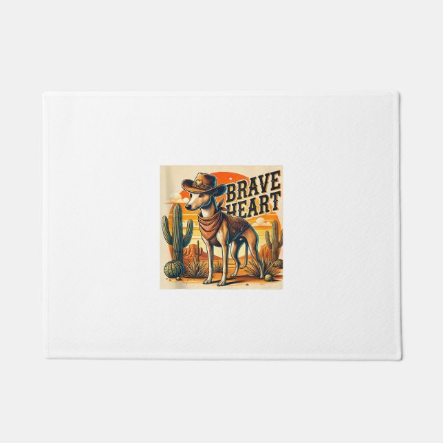 Tapete Engraçado Xerife Camiseta de cão Greyhound Whippet (Frente)