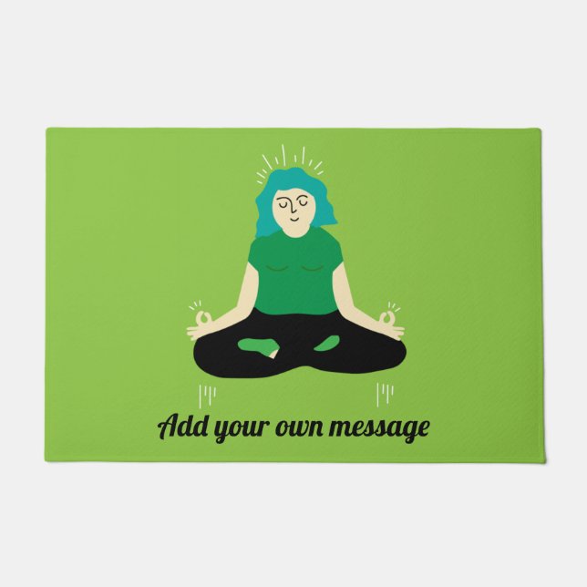 Tapete Engraçado Zen Bem-vindo à Porta Mat (Frente)