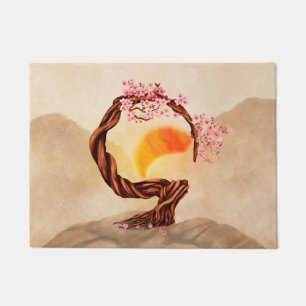 Tapete Enso Zen Blossoming Sakura Bonsai