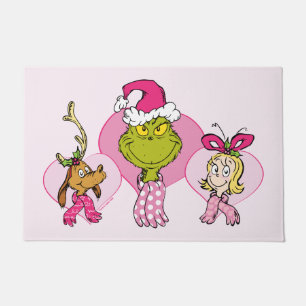 Tapete Equipe do Grinch em Retrato Rosa de Dia dos Namora