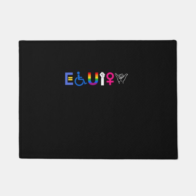 Tapete _EQUITY_ Igual Direitos LGBTQ Ally Unity Prima Fem (Frente)