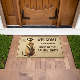 Tapete Erdmännchen Welcome personalisierbar für Familie