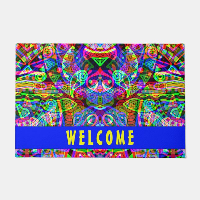 Tapete Esboço de arte fantástica - Abstrato Neon Shift 3 (Frente)