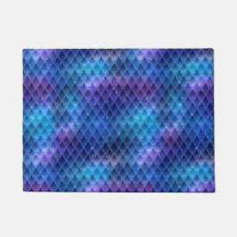Tapete Escamas de Dragão Azul Ombre Brilhante e Glitter