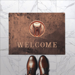 Tapete Escritório dentário do logotipo Dentista de cobre