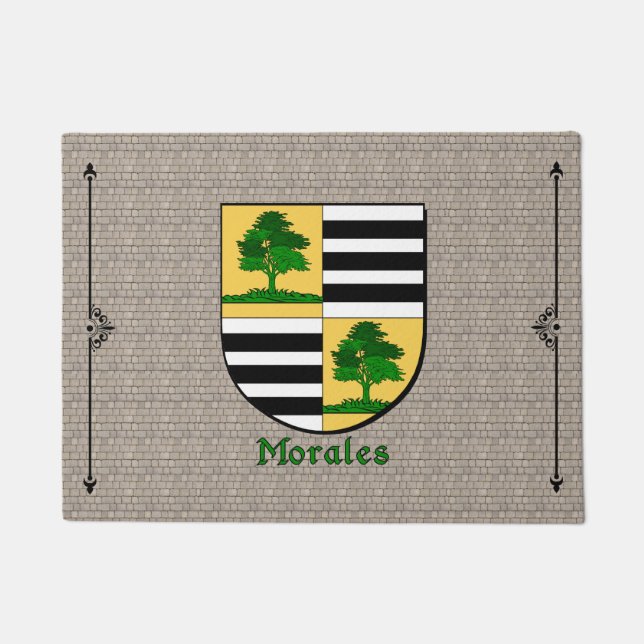 Tapete Escudo Histórico Morales em Cobblestone (Frente)