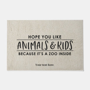 Tapete Espero que goste de animais e crianças