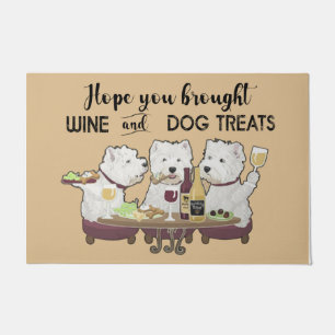 Tapete Espero Que Você Tenha Trouxe Vinho E Doormat.