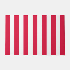 Tapete Espessas Verticais Vermelhas E Brancas
