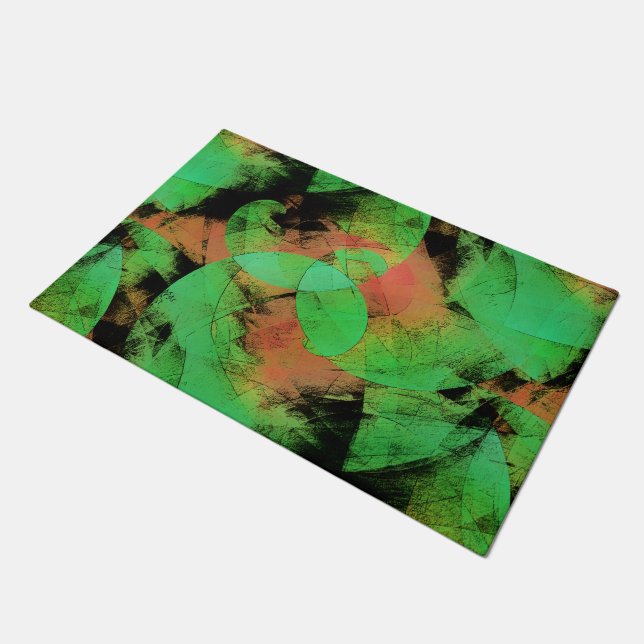 Tapete Espirais verdes texturizadas de salmão mistos T (Inclinado)