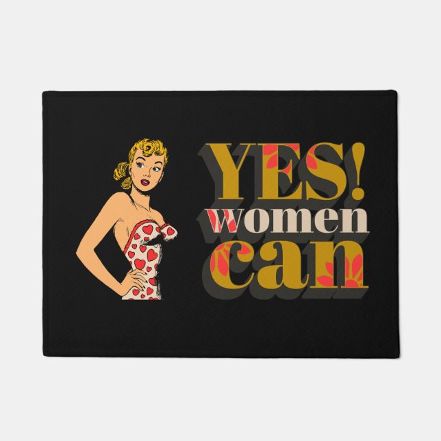 Tapete Esquerda da retro-dama clássica Sim Mulher pode ne (Frente)