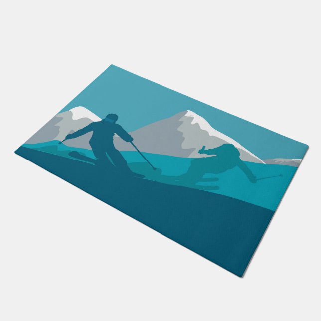 Tapete Esqui Descida dos esquiadores alpinos (Inclinado)