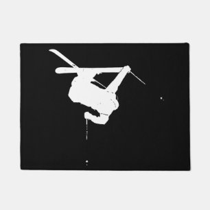 Tapete Esquiador preto & branco