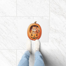 Esquilo Fofo dentro do Abóbora de Halloween Jack o