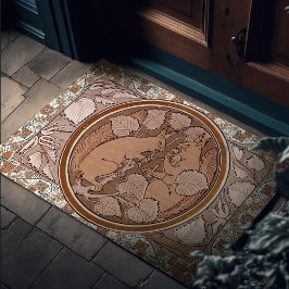 Tapete Esquilos Art Deco Burnt Sienna Walter Crane