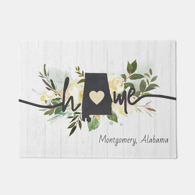 Tapete Estado do Alabama personalizou sua cidade russa (Frente)