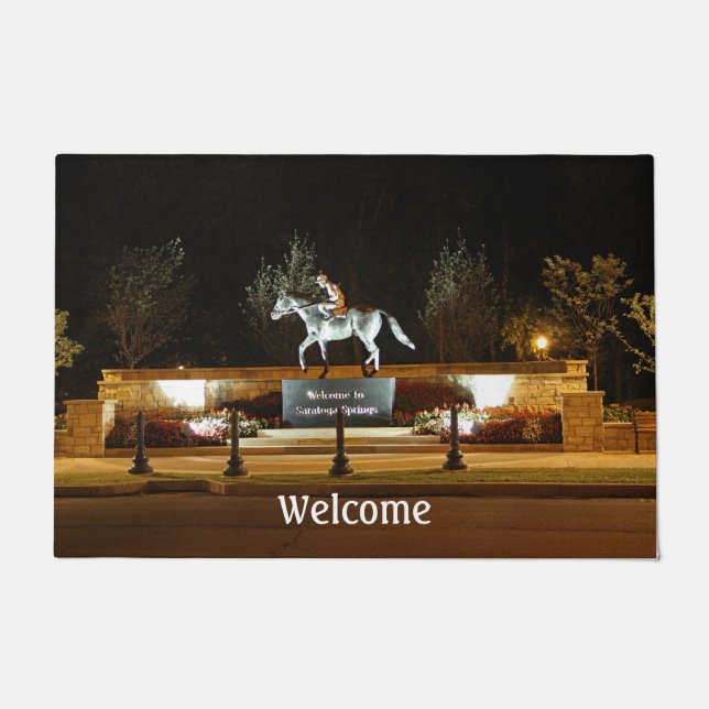 Tapete Estátua do Cavalo Dançarina Saratoga Porta Mat (Frente)