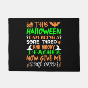 Tapete Este Halloween Está Sendo Candy Professora Cansado