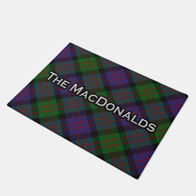 Tapete Esteira bem-vinda do Tartan escocês de MacDonald (Inclinado)