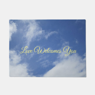 Tapete esteira Coração-dada forma das nuvens