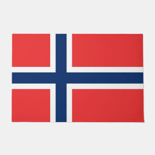 Tapete Esteira de porta com a bandeira de Noruega