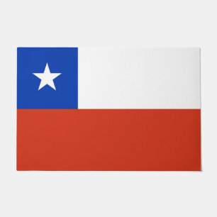 Tapete Esteira de porta com a bandeira do Chile