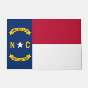 Tapete Esteira de porta com a bandeira do estado de North