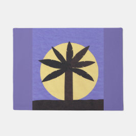 Tapete Esteira de porta com palma e Lua cheia