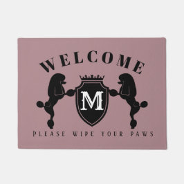 Tapete Esteira de porta customizável da caniche (corte