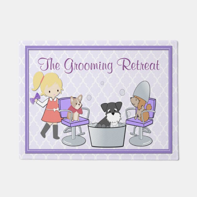 Tapete Esteira de porta customizável do salão de beleza (Frente)