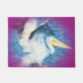 Tapete esteira de porta do pelicano 17 da aguarela