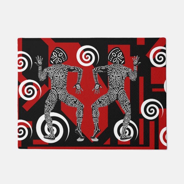 Tapete Esteira de porta dos africanos (Frente)