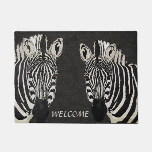 Tapete Esteira de porta ESTRELADO das ZEBRAS