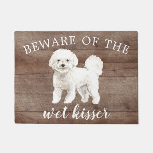 Tapete Esteira de porta personalizada cão de Bichon Fris