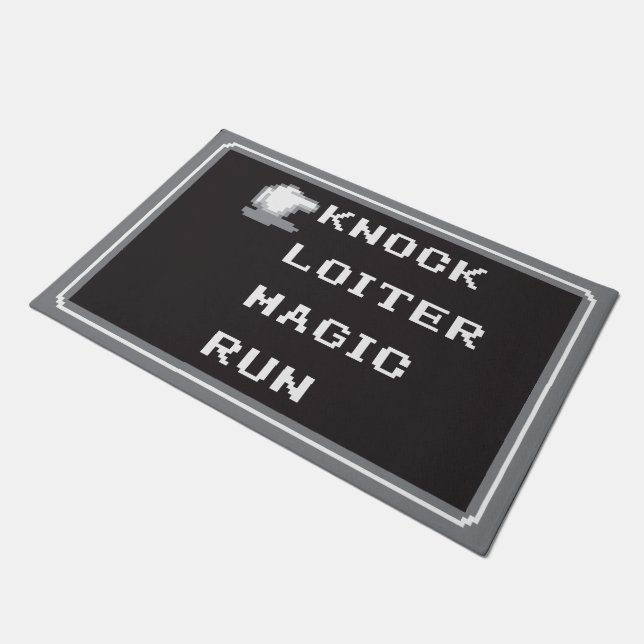 Tapete Esteira de porta retro 24" do menu do RPG x 36" (Inclinado)