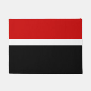 Tapete Estilo de Bloco de Cor Preto Branco Vermelho Desig