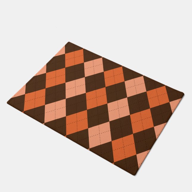 Tapete Estilo de Outono Laranja e Castanho (Inclinado)