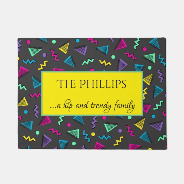 Tapete Estilo Hip e Trendy 80s Retro Bem-vindo (Frente)