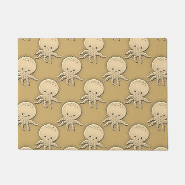 Tapete Estilo Vintage Sepia Baby Octopus (Frente)