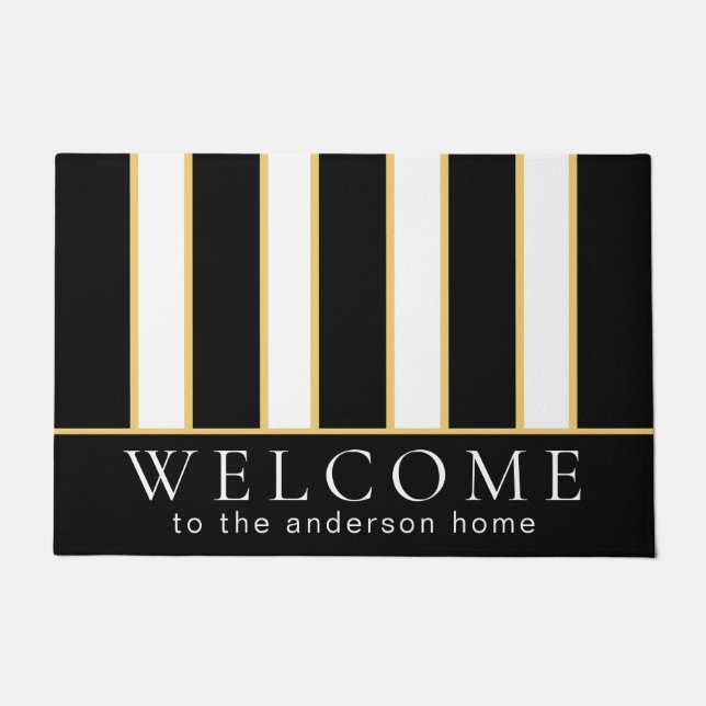 Tapete Estirpe Branca e Preta Elegante Personalizada (Frente)