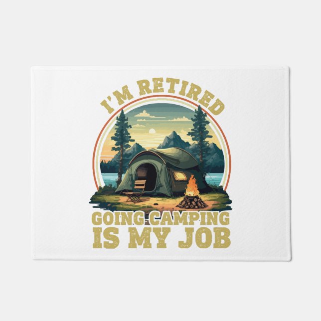 Tapete Estou aposentado indo acampar  (Frente)