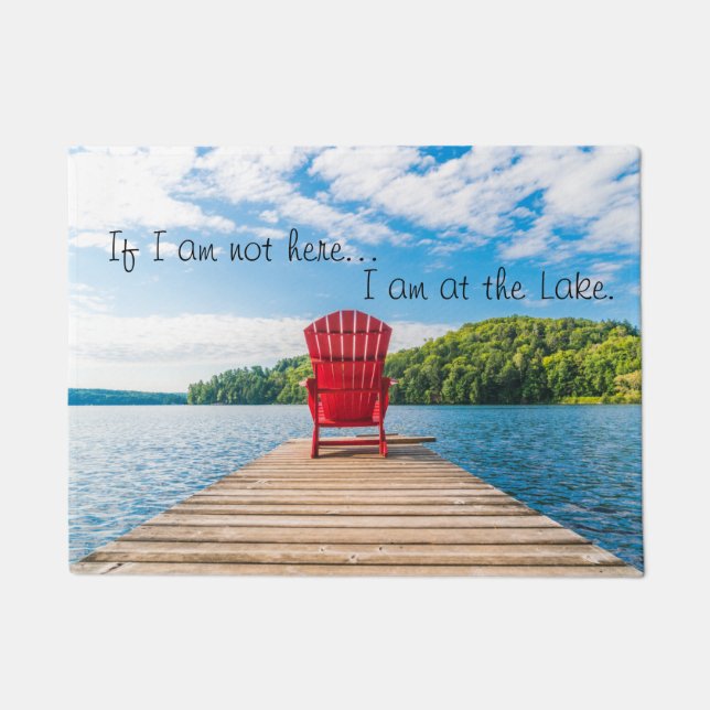 Tapete Estou no lago Door Mat (Frente)