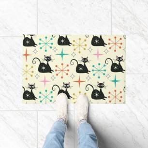 Tapete Estrelas de meio século com Gato Atômico Preto
