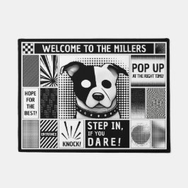 Tapete Eterno personalizável bento grid pop art design bw